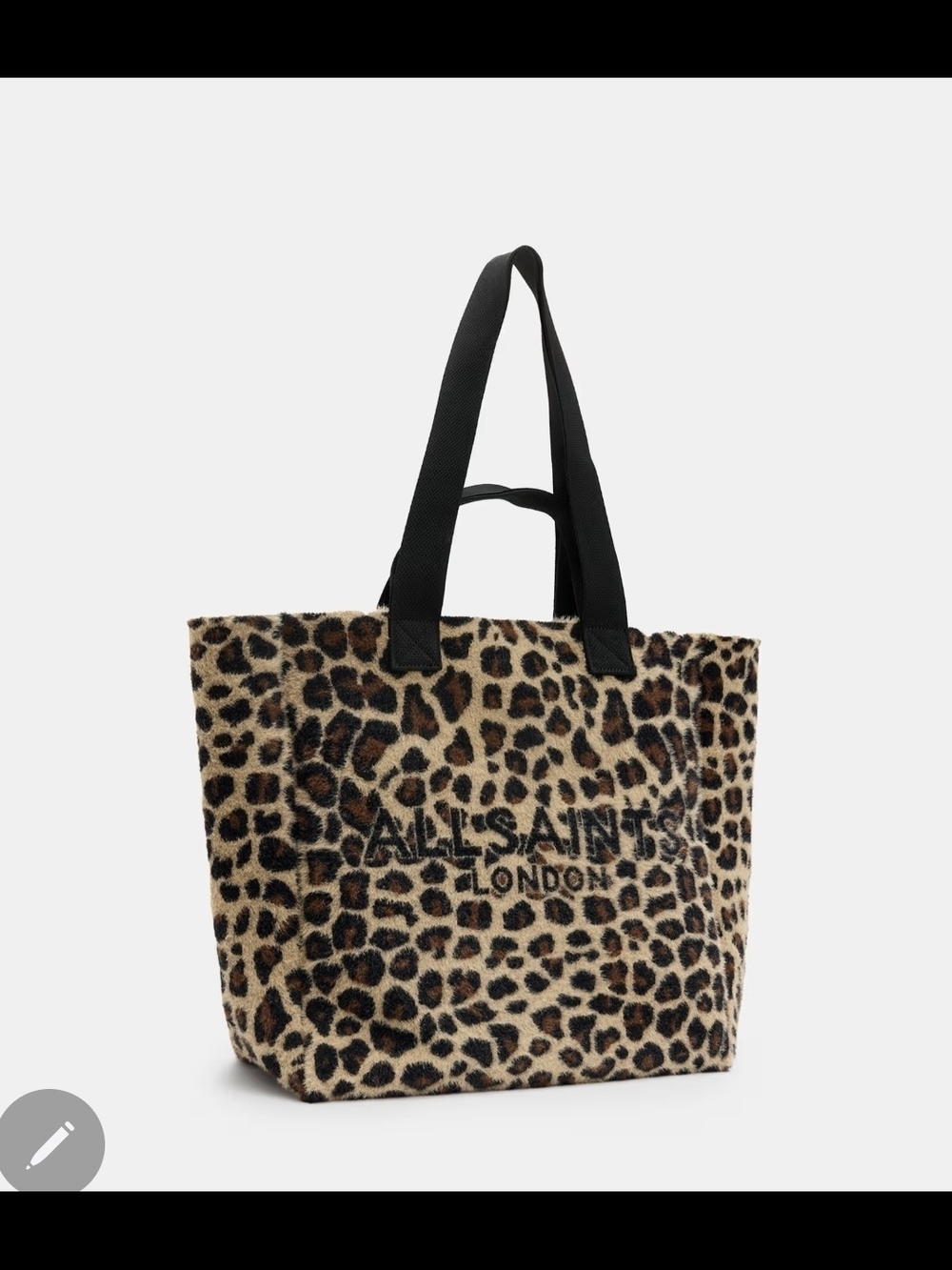 All Saints Leopard-Print Tote with Black Handles - Picture 2 of 5